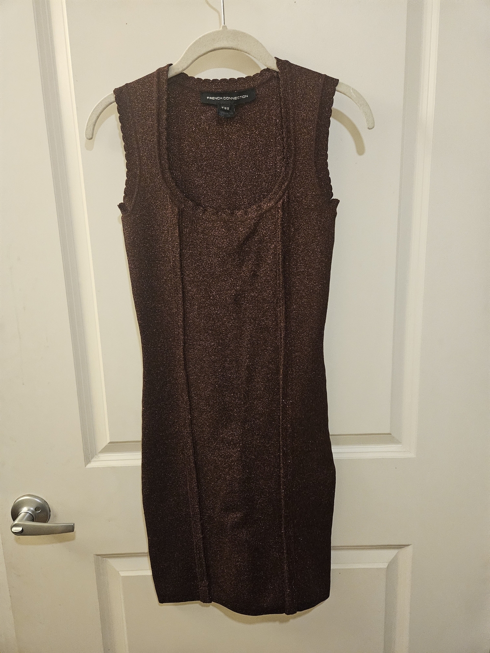 French Connection Brown Sleeveless Knit Dress